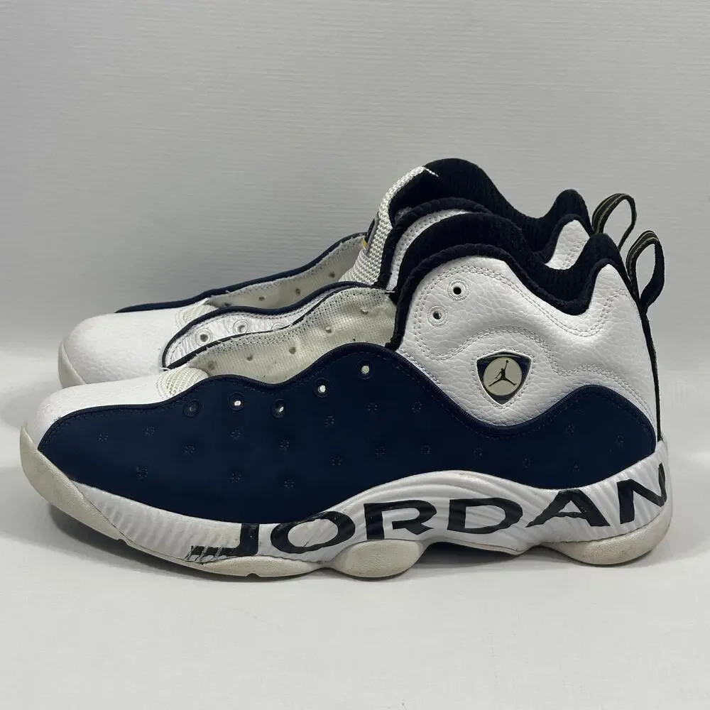 Jordan Jumpman Team II Shoes Mens Size 10 White Navy Basketball 819175-417